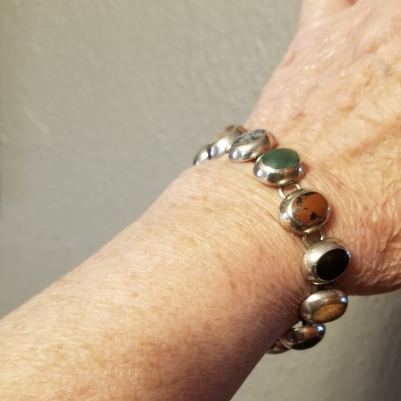 RARE Silpada Sterling Silver & Stone Bracelet